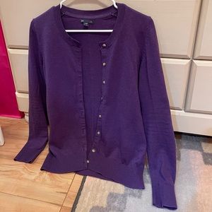 Gap Purple Cardigan Sweater